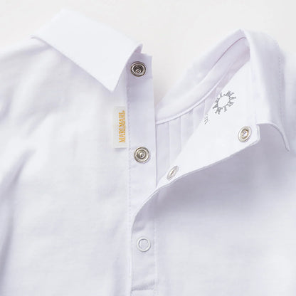 bodysuits 1 pintuck white領結白襯衫貼身包屁衣