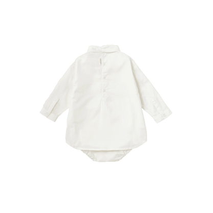 bodysuits 5 scarf white白色立領式圍巾包屁衣