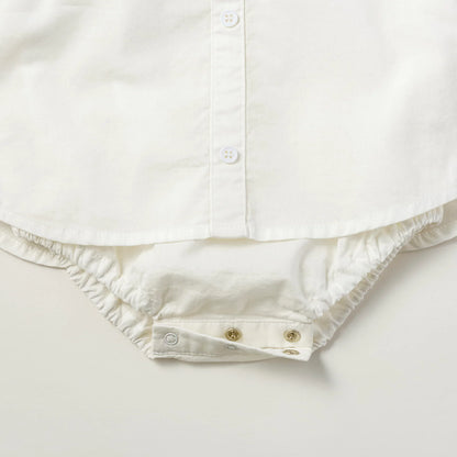 bodysuits 5 scarf white白色立領式圍巾包屁衣