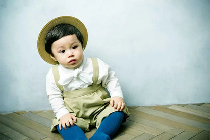 bodysuits 5 scarf white白色立領式圍巾包屁衣