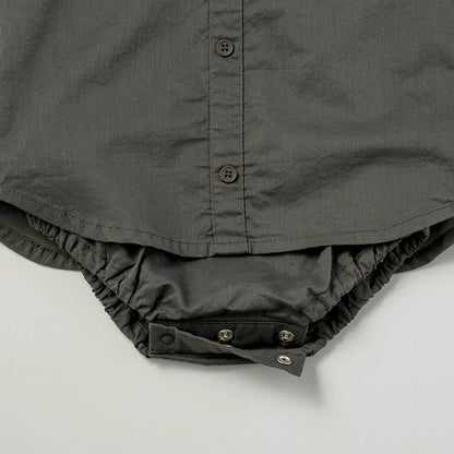 bodysuits 6 scarf charcoal立領式圍巾包屁衣