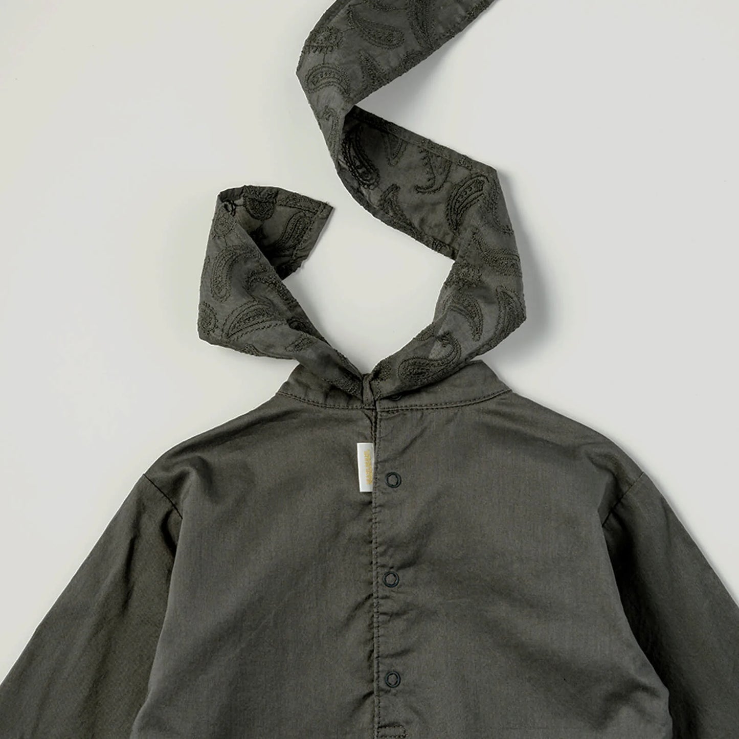 bodysuits 6 scarf charcoal立領式圍巾包屁衣