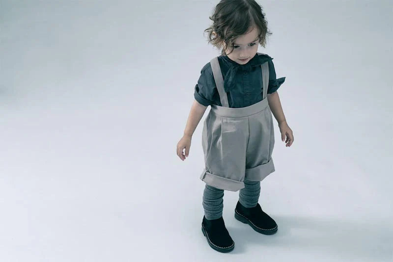 bodysuits 6 scarf charcoal立領式圍巾包屁衣