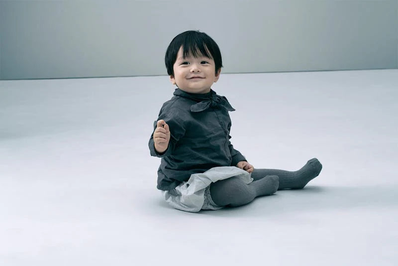 bodysuits 6 scarf charcoal立領式圍巾包屁衣