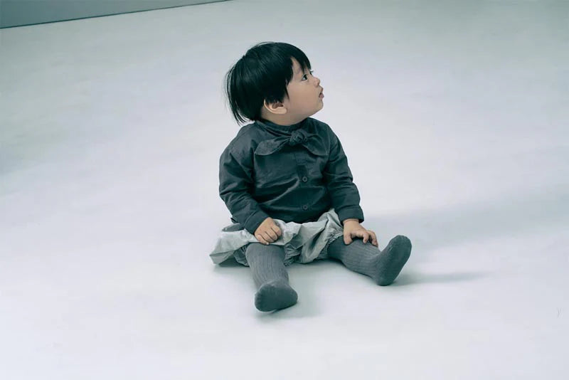 bodysuits 6 scarf charcoal立領式圍巾包屁衣