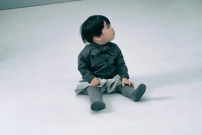 bodysuits 6 scarf charcoal立領式圍巾包屁衣