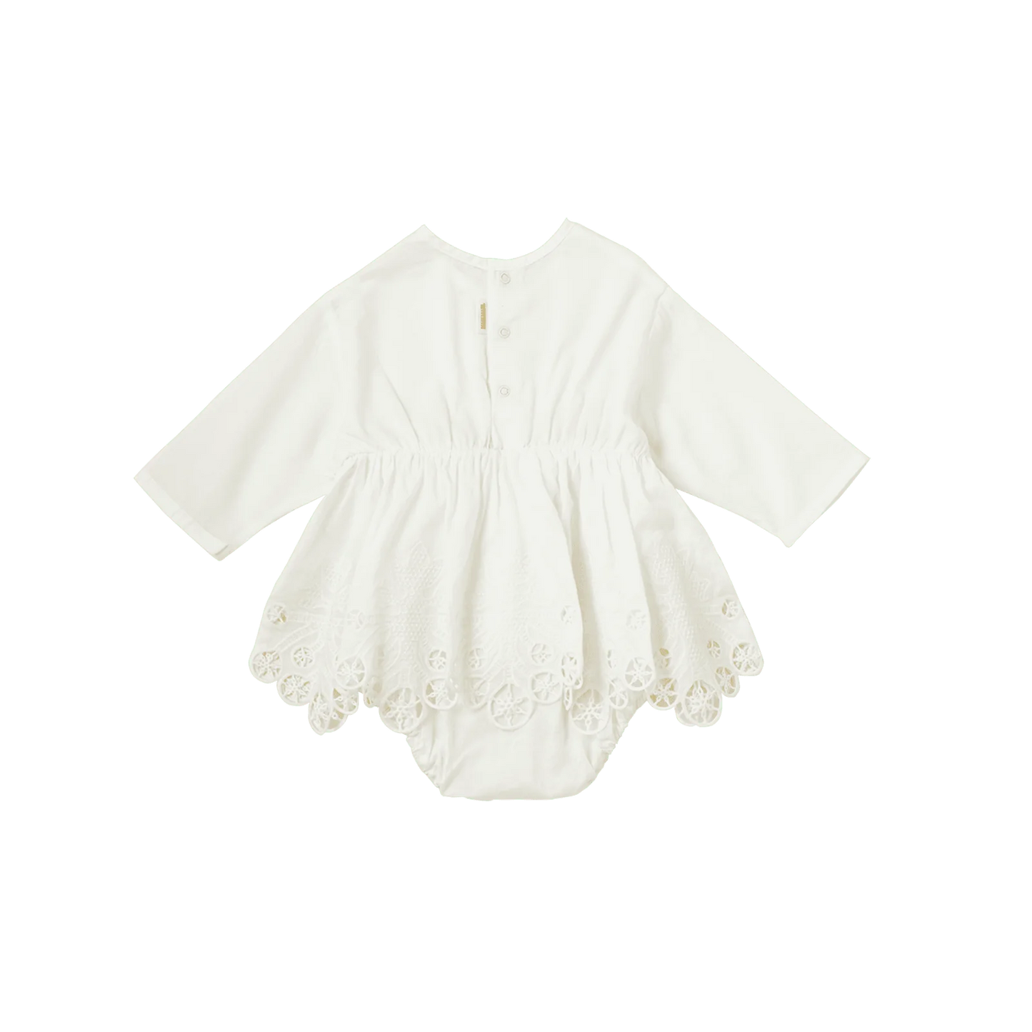 bodysuits 7 scallop white白色蕾絲包屁衣