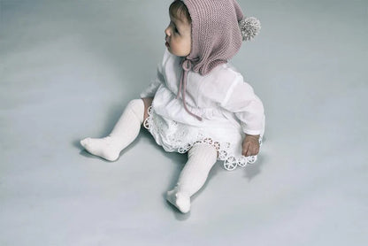 bodysuits 7 scallop white白色蕾絲包屁衣