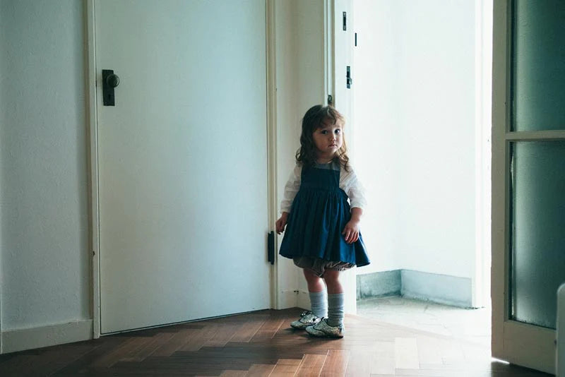 Dining Apron bouquet 3 navy餐飲玩樂防污圍裙