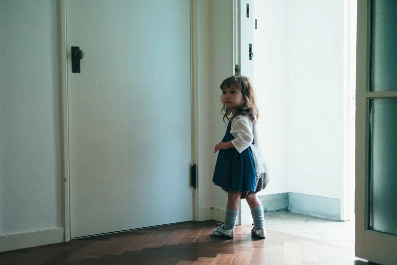 Dining Apron bouquet 3 navy餐飲玩樂防污圍裙