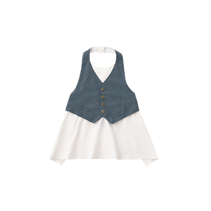 Dining Apron garcon 1 navy圍裙