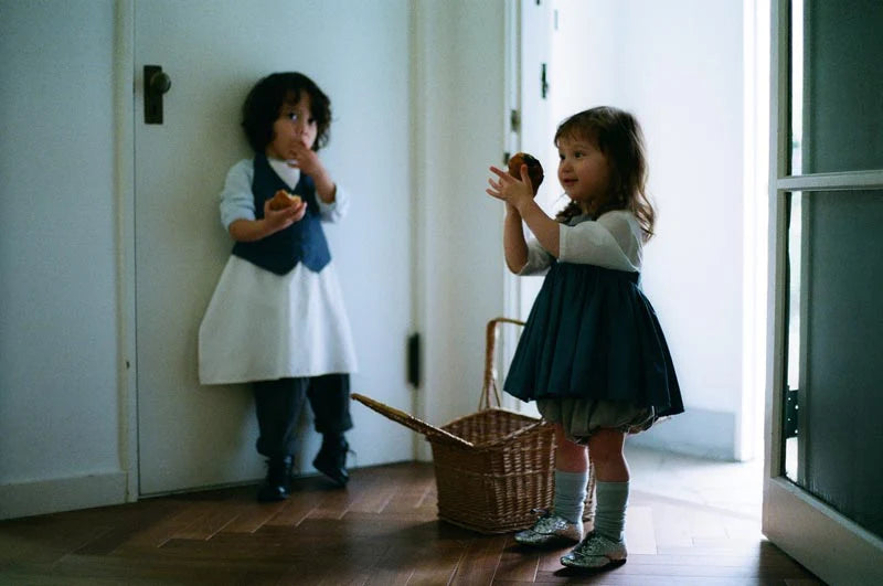 Dining Apron garcon 1 navy圍裙