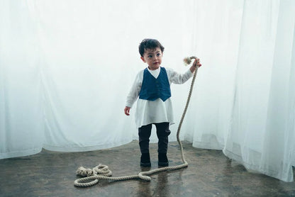 Dining Apron garcon 1 navy圍裙