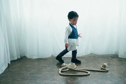 Dining Apron garcon 1 navy圍裙