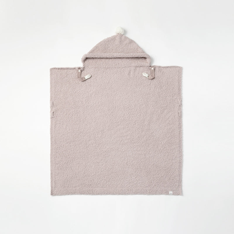 Organic hooded blanket 1 pink粉色多用途多功能嬰兒毯（可刺繡）