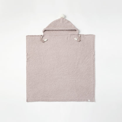 Organic hooded blanket 1 pink粉色多用途多功能嬰兒毯（可刺繡）