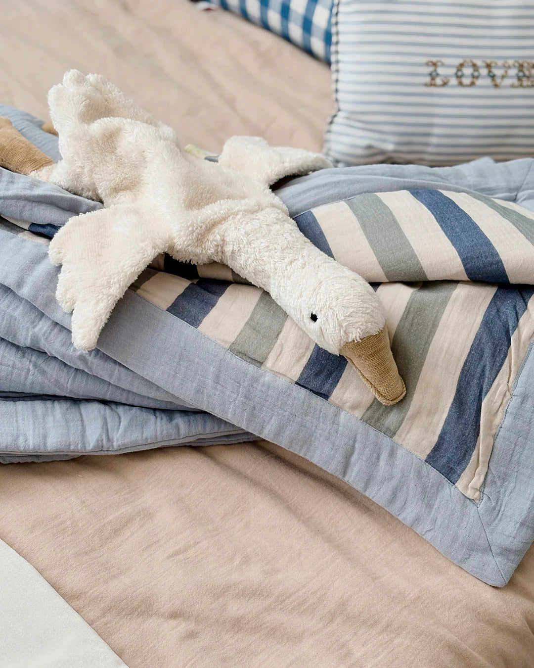 「🇨🇭Elly+lune」Nova Blanket L - Dino Stripe 130x160cm