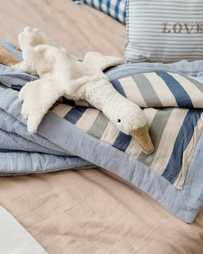 「🇨🇭Elly+lune」Nova Blanket L - Dino Stripe 130x160cm