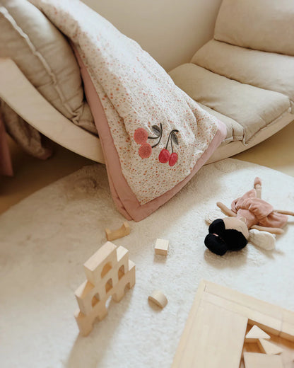 「🇨🇭Elly+lune」Nova Blanket L - Cherry Floral 130X160CM