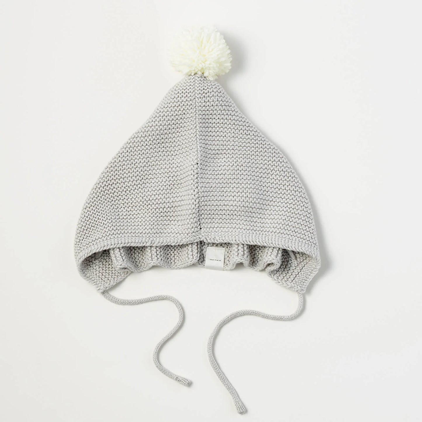 knit hat bonnet 無縫編織帶球球針織帽3m~2y