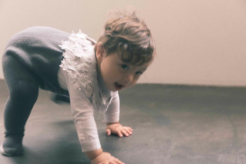 「日本製造」knit pants 3 sumi秋冬無縫針織褲0-2y