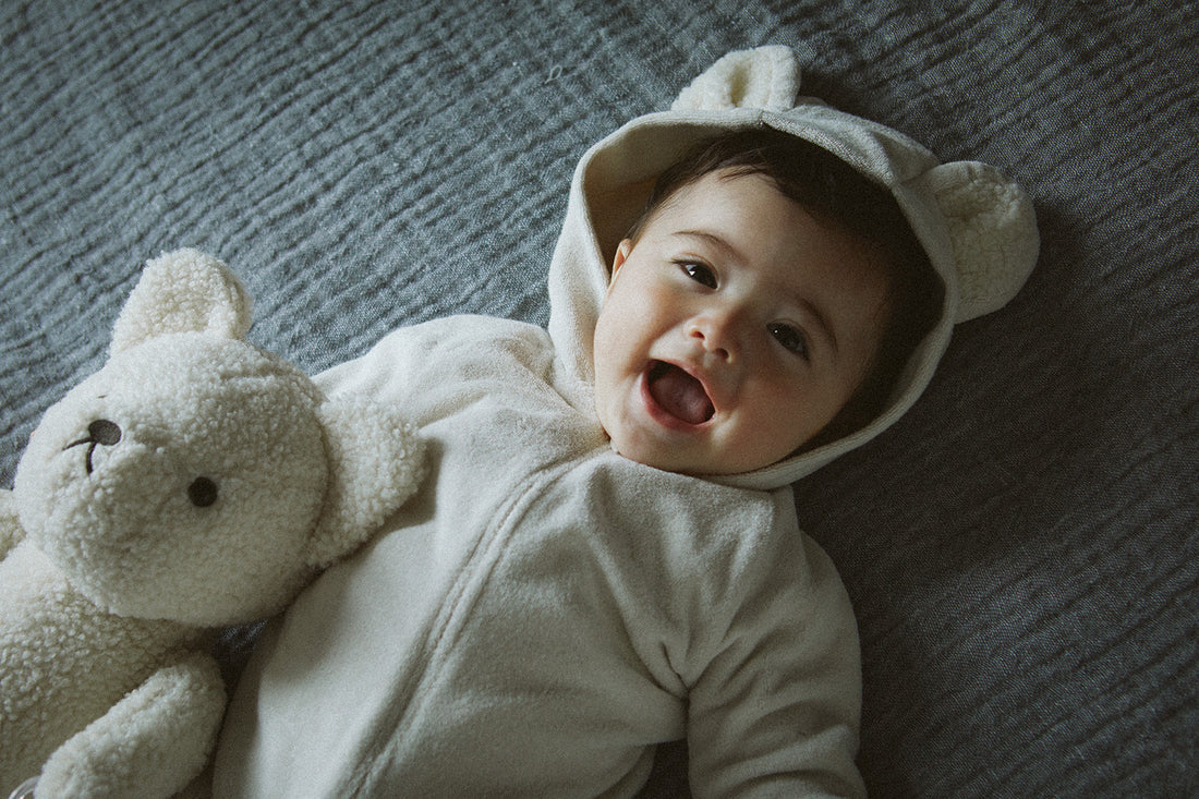 lullaby 4 bear 可愛泰迪熊連體衣睡衣兩色新生兒禮物