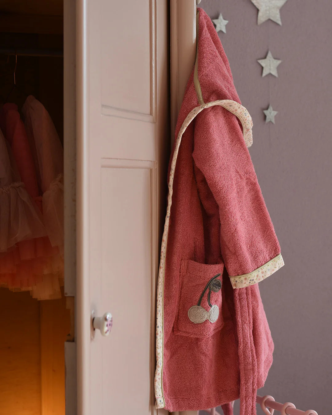 「🇨🇭Elly+lune」Mia Bathrobe Cherry-GOTS