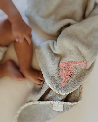 「🇨🇭Elly+lune」Luca Baby Towel Dusty Green-GOTS