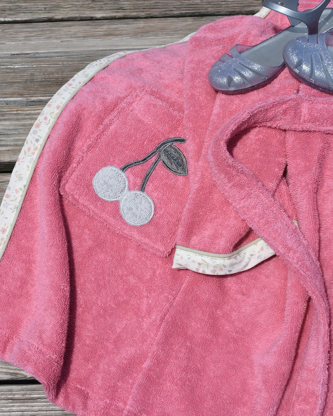 「🇨🇭Elly+lune」Mia Bathrobe Cherry-GOTS
