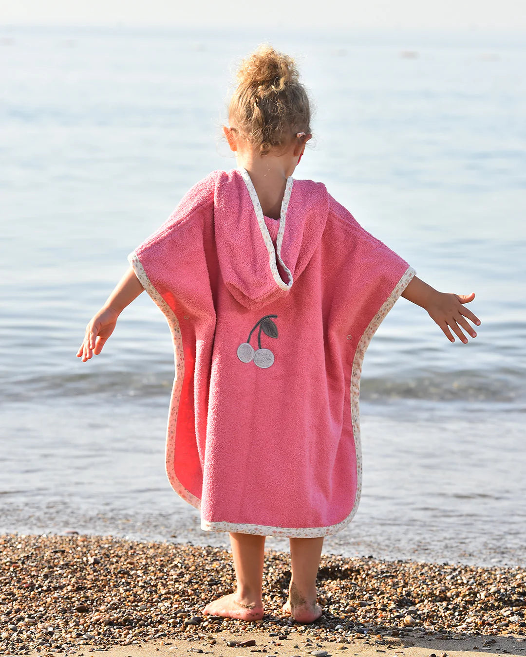 「🇨🇭Elly+lune」Piu Poncho Rosa-GOTS