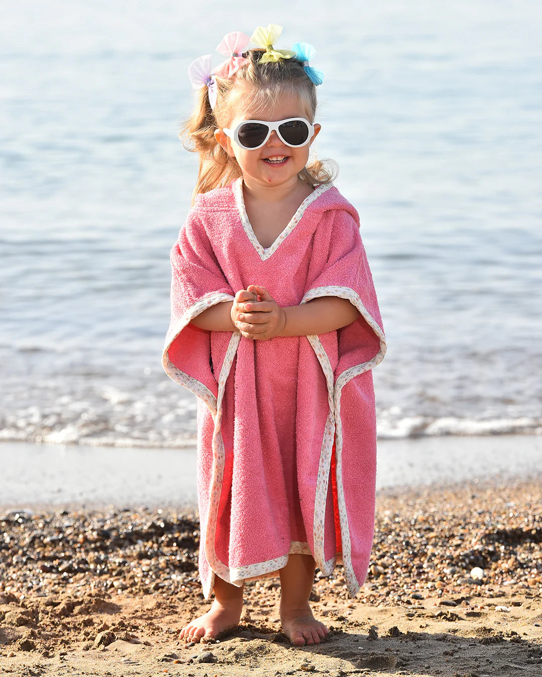 「🇨🇭Elly+lune」Piu Poncho Rosa-GOTS