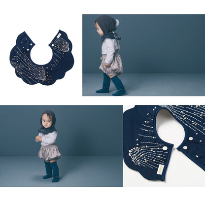 BIB/tamayura 4 gunjo日本製造流星刺繡口水巾圍兜